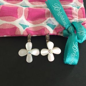 Brighton White Flower Earrings